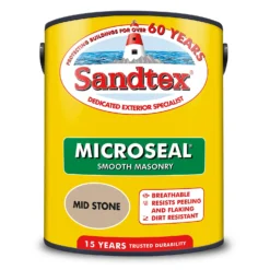 Sandtex® Ultra Smooth Masonry Paint Mid Stone - 5L -Home Improvement 12808538 5424871316070167