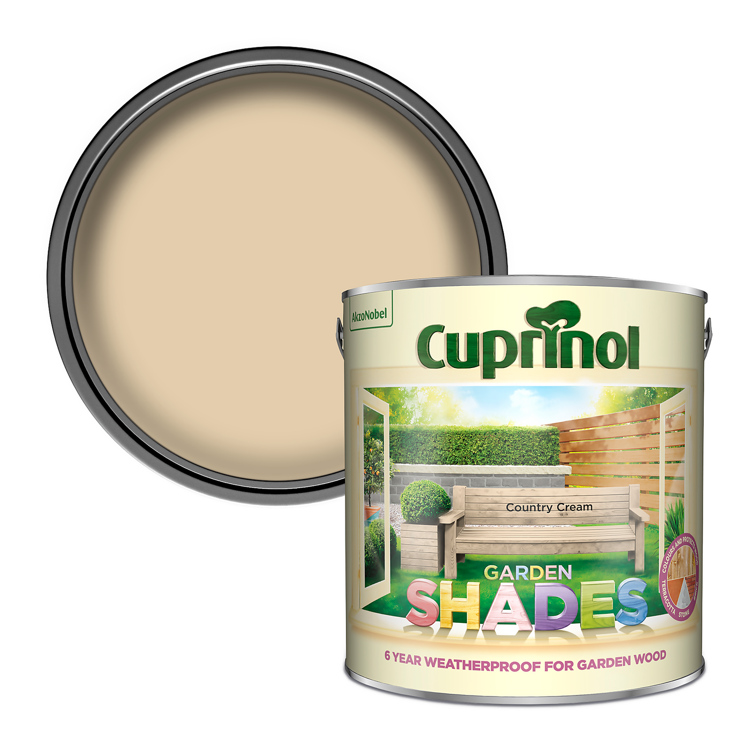 Cuprinol Garden Shades Country Cream - 2.5L 3 Cuprinol Garden Shades Country Cream - 2.5L