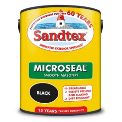 Sandtex® Ultra Smooth Masonry Paint Black - 5L 19 Sandtex® Ultra Smooth Masonry Paint Black - 5L -Home Improvement 12810261 1394871319047076