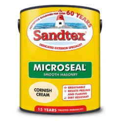 Sandtex® Ultra Smooth Masonry Paint Cornish Cream - 5L -Home Improvement 12810395 5474871047160739