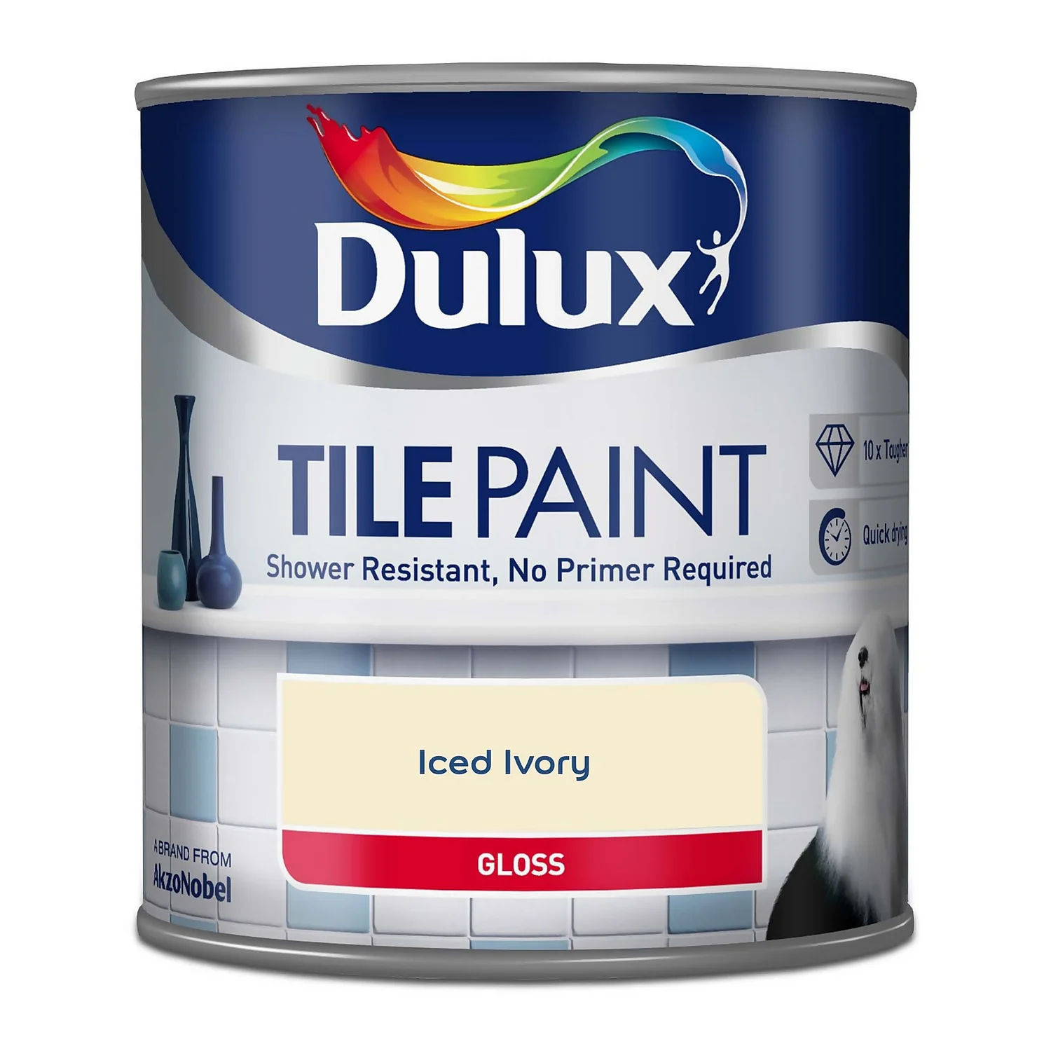 Dulux Iced Ivory - Tile Paint - 600ml 5 Dulux Iced Ivory - Tile Paint - 600ml - Image 3