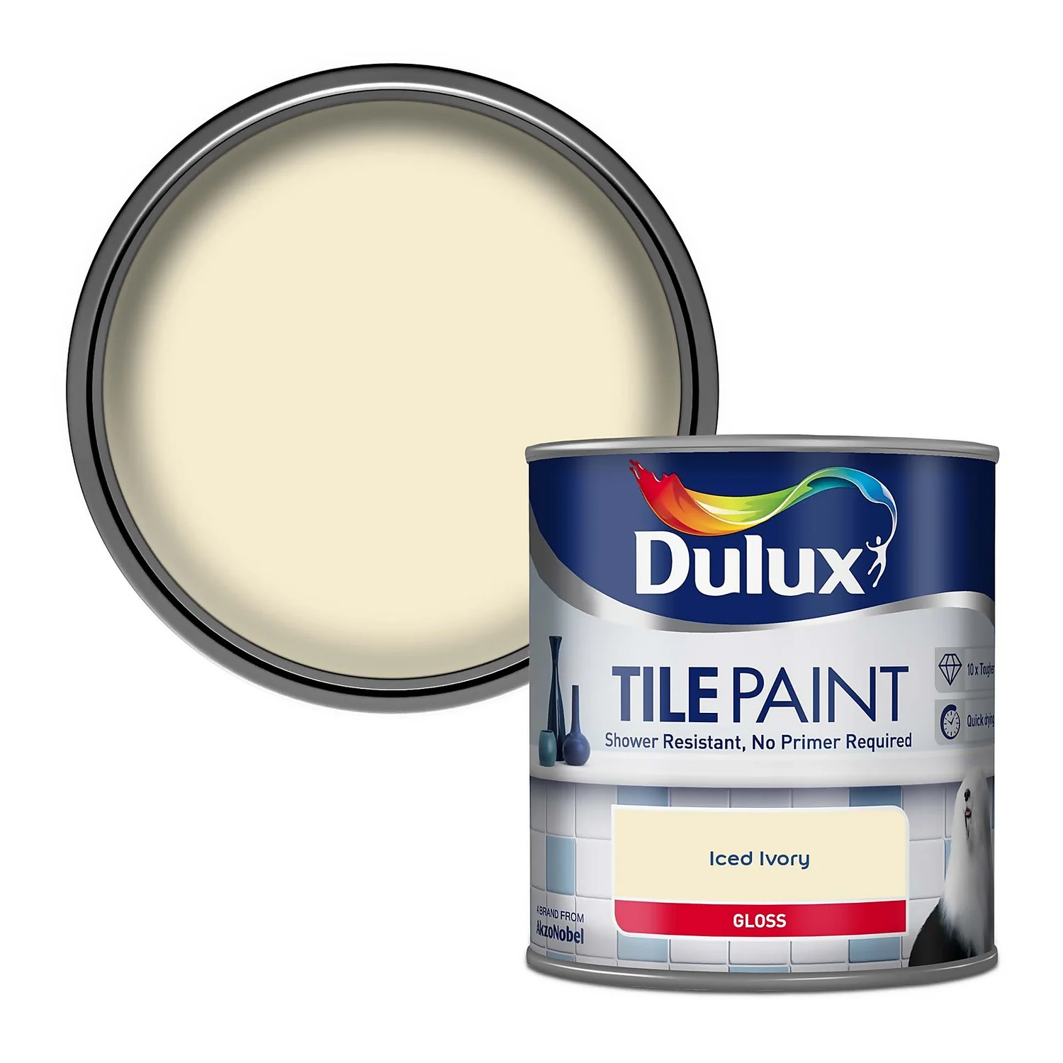 Dulux Iced Ivory - Tile Paint - 600ml 3 Dulux Iced Ivory - Tile Paint - 600ml