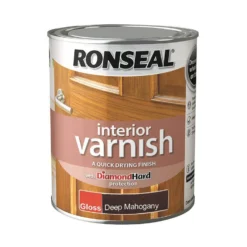 Ronseal Interior Varnish Gloss Deep Mahogany - 750ml