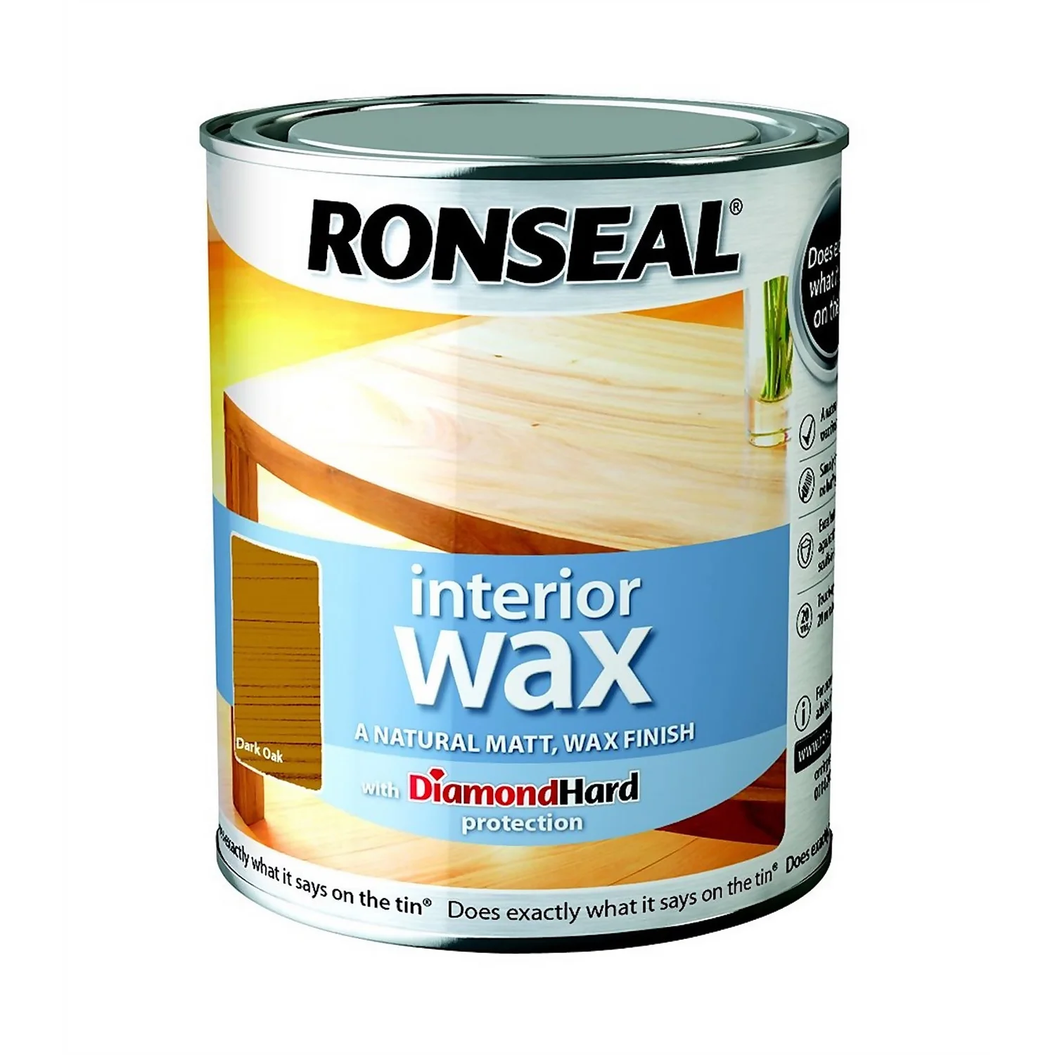 Ronseal Performance Wax - Dark Oak - 750ml 3 Ronseal Performance Wax - Dark Oak - 750ml