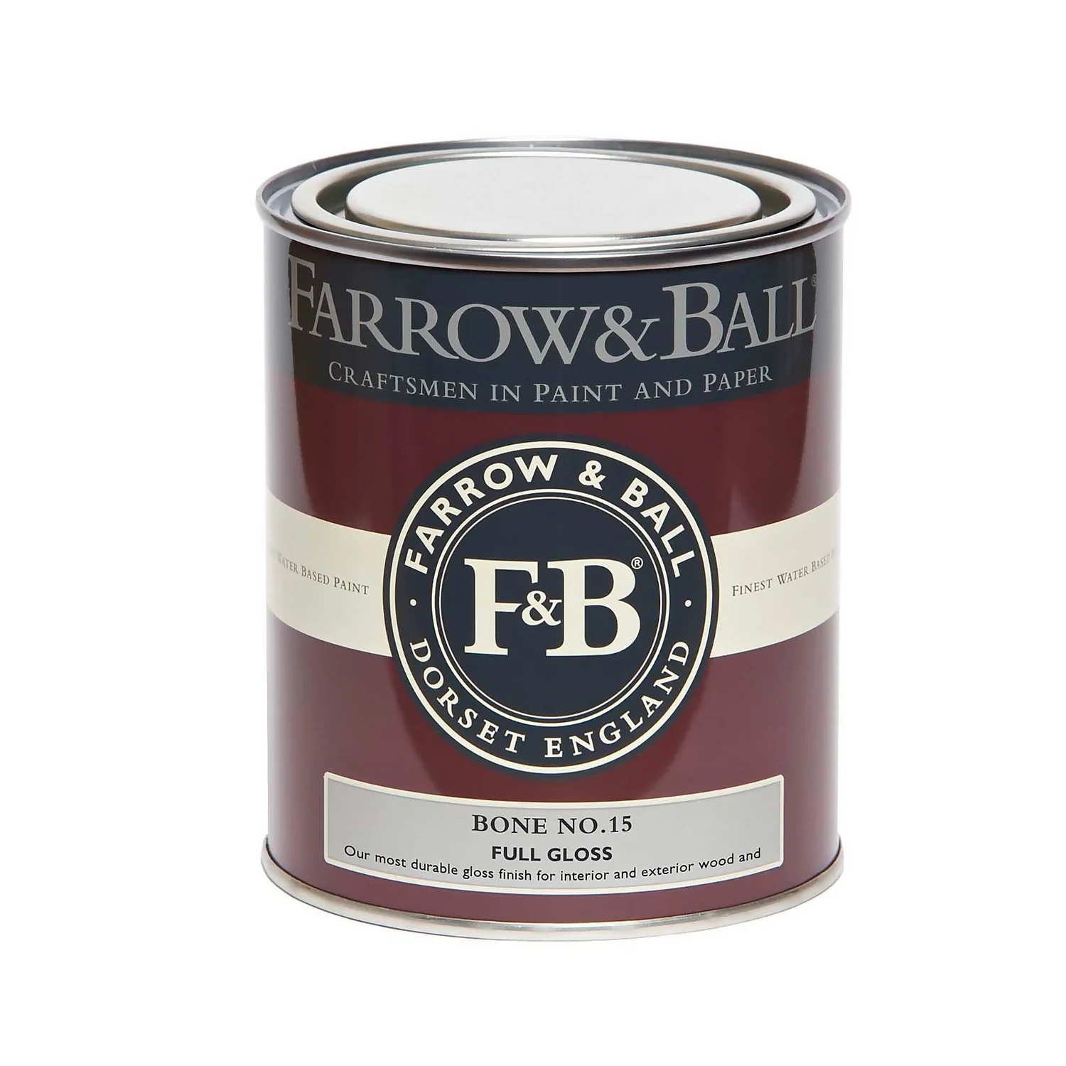 Farrow & Ball Full Gloss Paint Bone - 750ml 5 Farrow & Ball Full Gloss Paint Bone - 750ml - Image 3