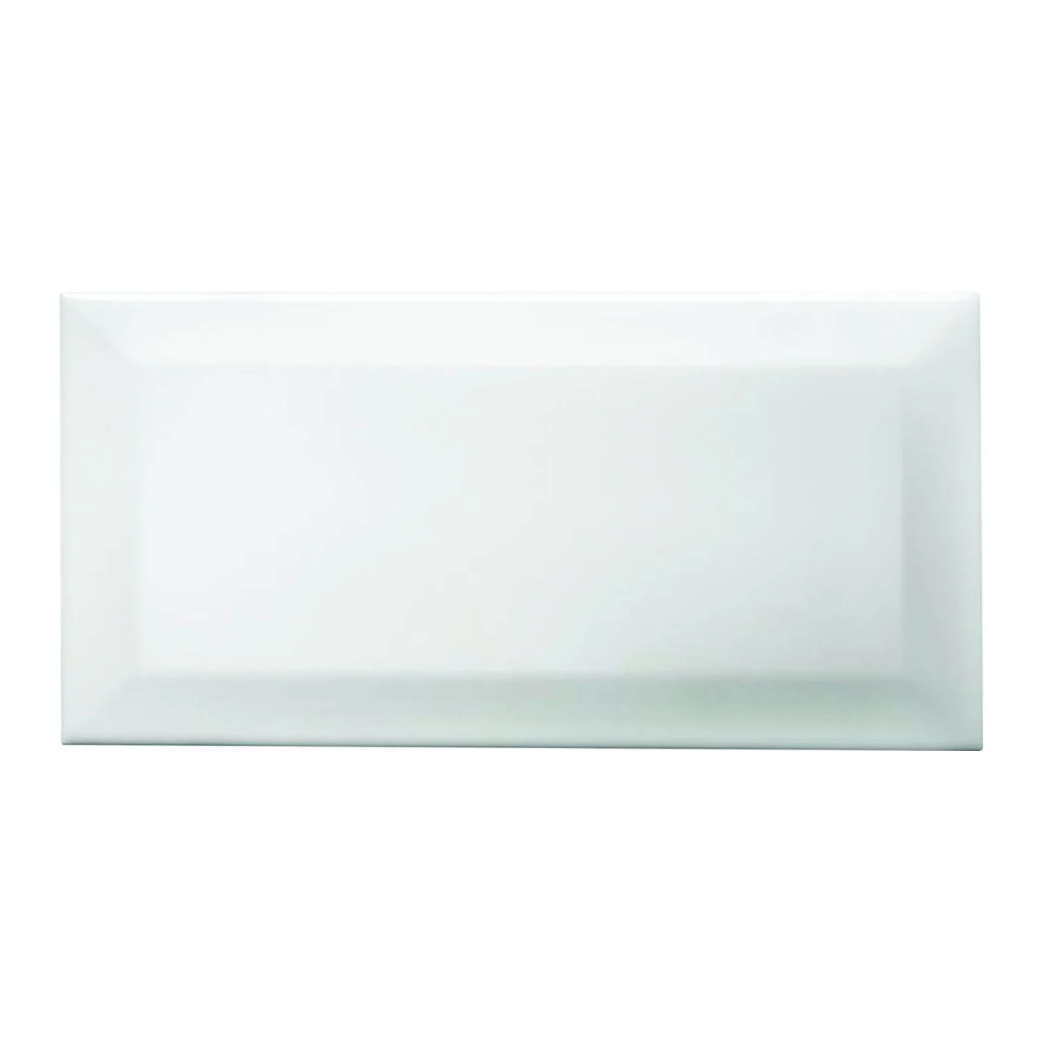 None Metro White Bevelled Ceramic Wall Tile 100 X 200mm 4 None Metro White Bevelled Ceramic Wall Tile 100 X 200mm - Image 2