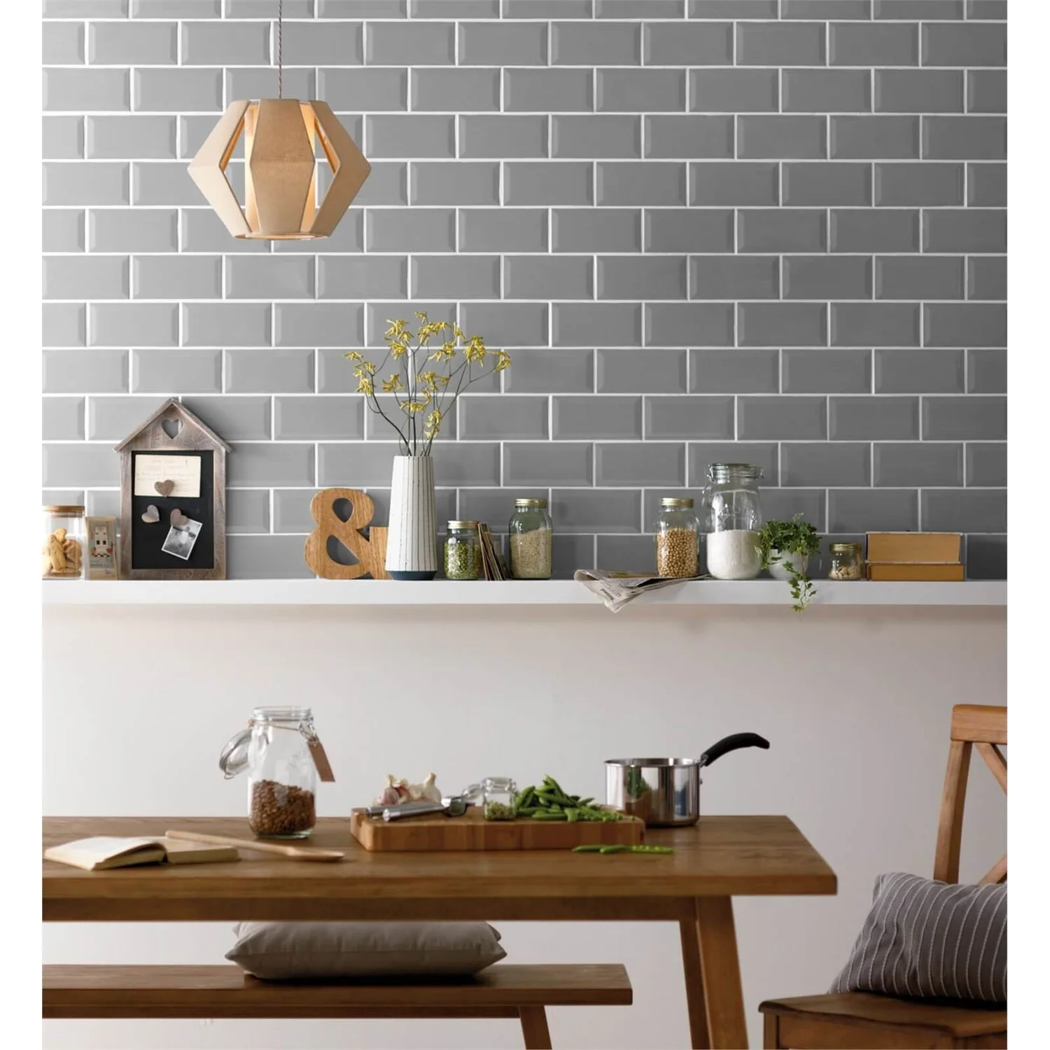 None Metro Grey Bevelled Ceramic Wall Tile 100 X 200mm 3 None Metro Grey Bevelled Ceramic Wall Tile 100 X 200mm