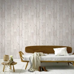 Fresco Wood Plank Neutral Wallpaper -Home Improvement 12814451 1034832956751883