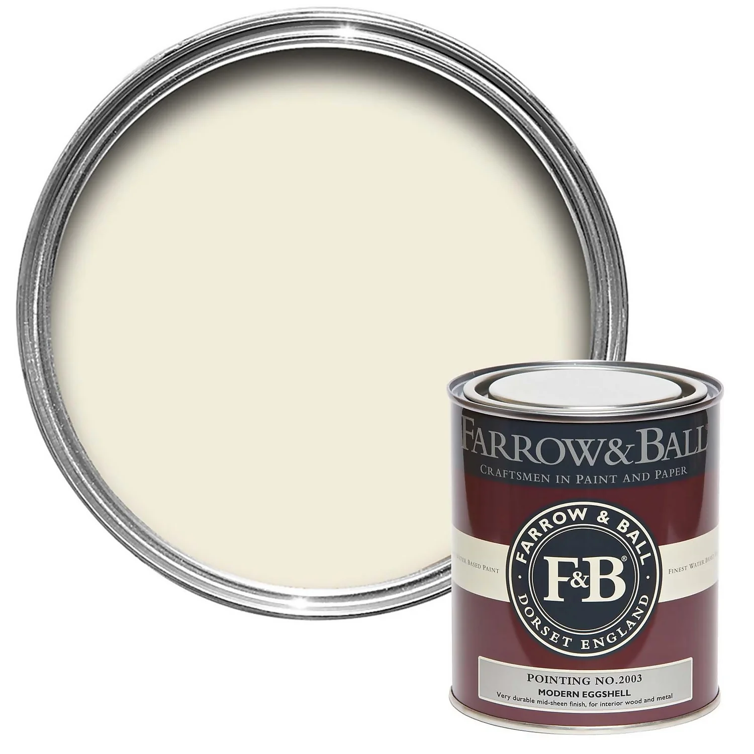 Farrow & Ball Modern Eggshell Paint Pointing - 750ml 3 Farrow & Ball Modern Eggshell Paint Pointing - 750ml