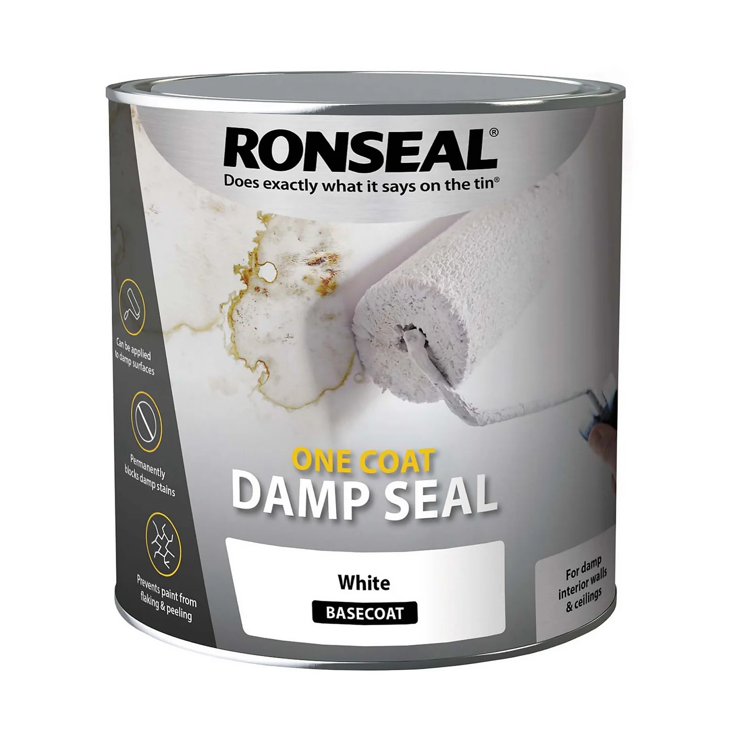 Ronseal White - One Coat Anti-Damp Paint - 2.5L 3 Ronseal White - One Coat Anti-Damp Paint - 2.5L