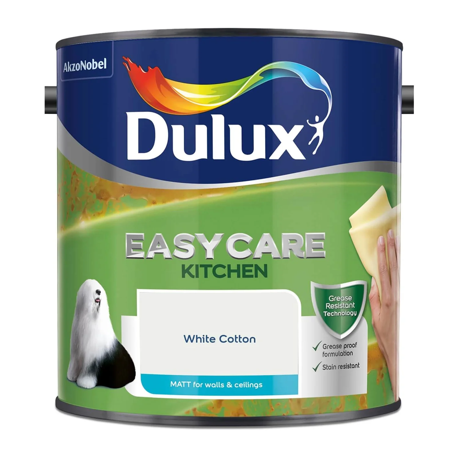 Dulux Easycare Kitchen White Cotton Matt Paint - 2.5L 6 Dulux Easycare Kitchen White Cotton Matt Paint - 2.5L - Image 4