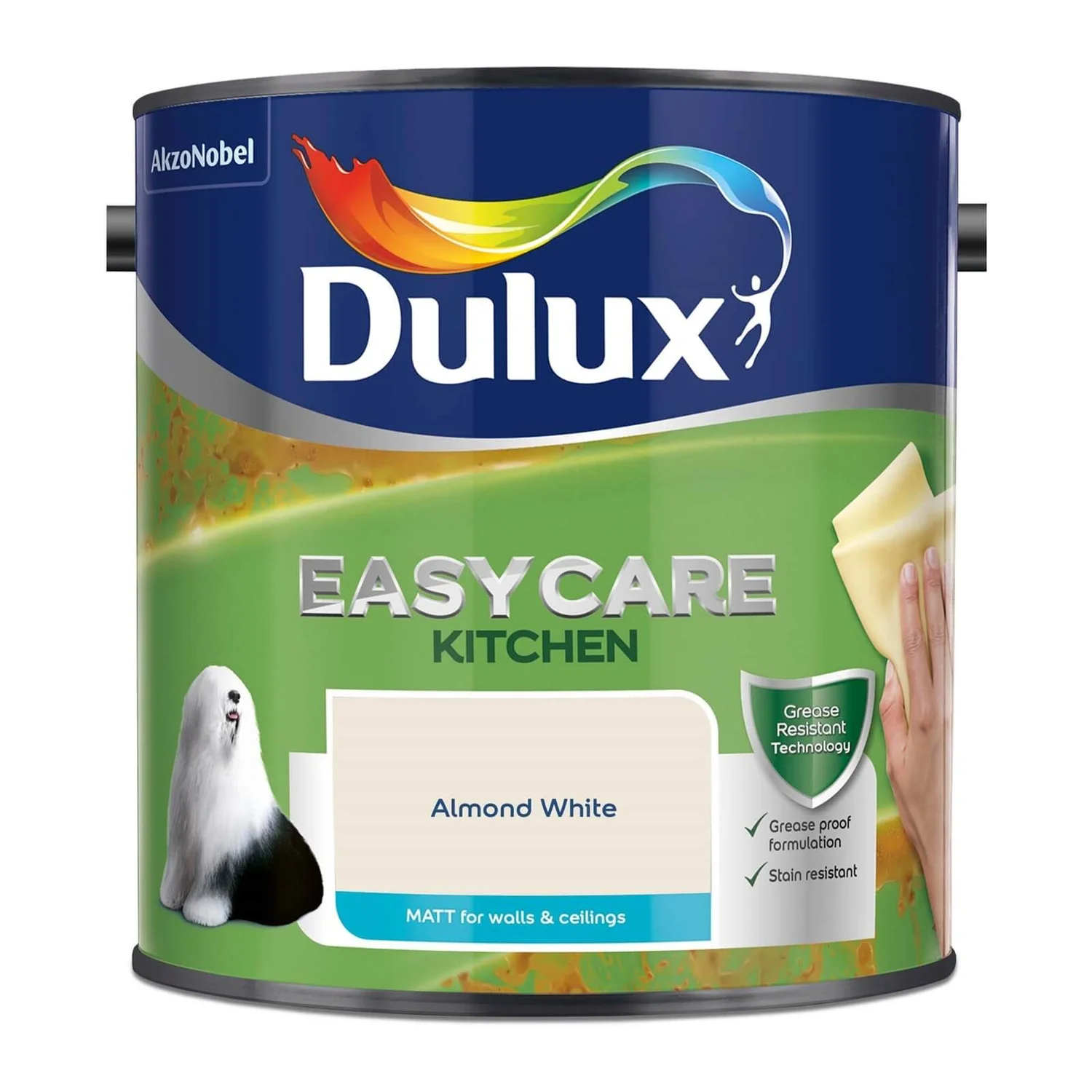 Dulux Easycare Kitchen Almond White Matt Paint - 2.5L 6 Dulux Easycare Kitchen Almond White Matt Paint - 2.5L - Image 4