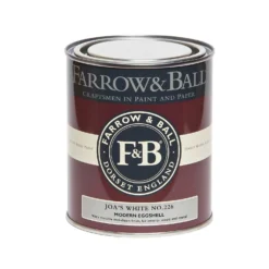 Farrow & Ball Modern Eggshell Paint Joa's White - 750ml -Home Improvement 12820094 1204952654992764