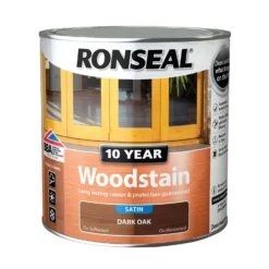Ronseal 10 Year Woodstain Dark Oak Satin - 750ml 13 Ronseal 10 Year Woodstain Dark Oak Satin - 750ml -Home Improvement 12820819 1734831918081065