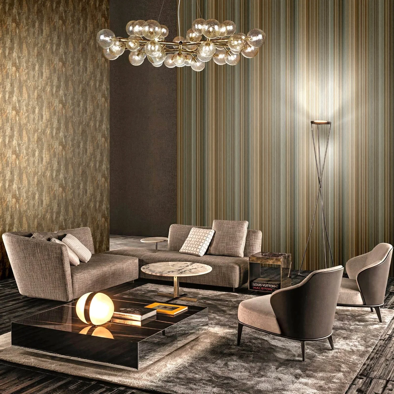 Belgravia Decor Coca Cola Striped Embossed Metallic Bronze Wallpaper 4 Belgravia Decor Coca Cola Striped Embossed Metallic Bronze Wallpaper - Image 2