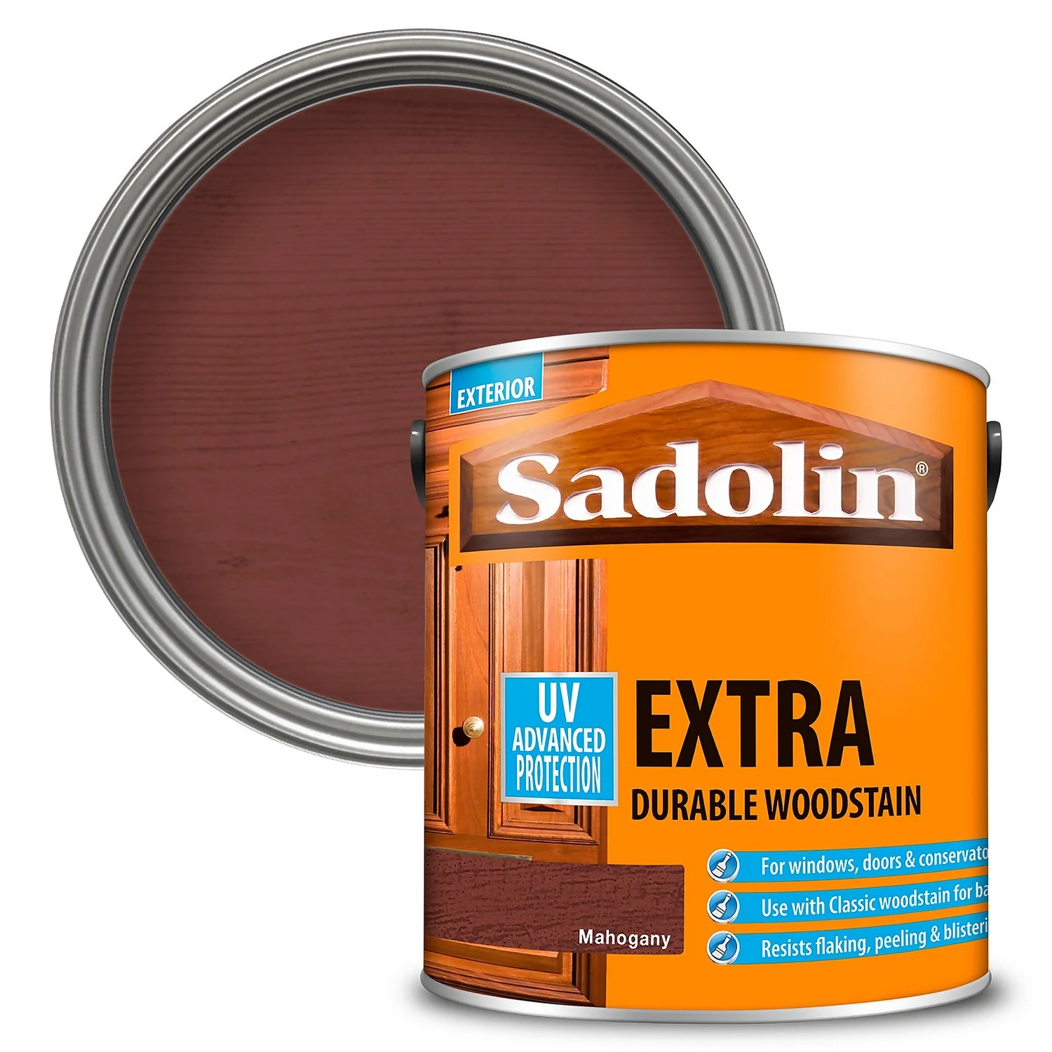 Sadolin Extra Durable Woodstain Mahogany - 2.5L 3 Sadolin Extra Durable Woodstain Mahogany - 2.5L