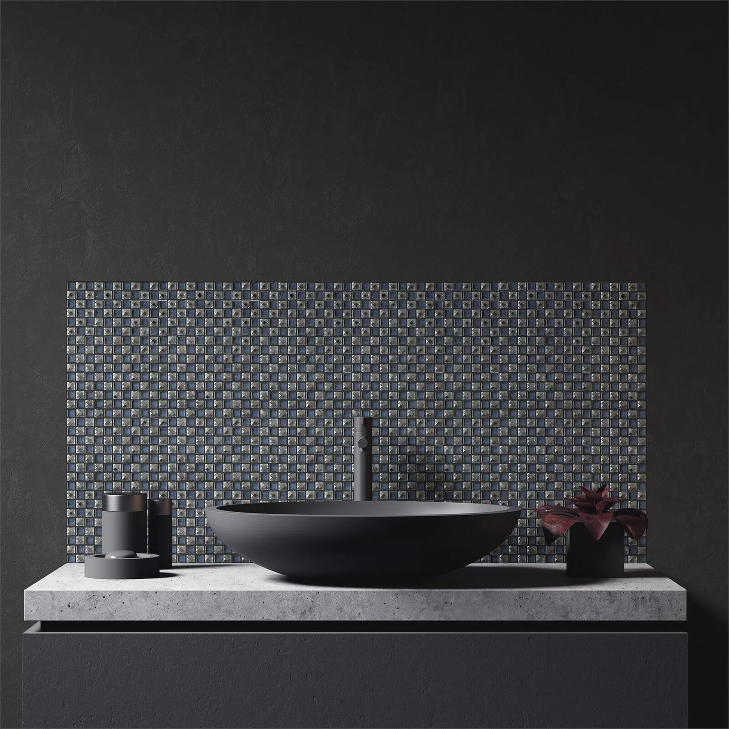 House Of Mosaics Black Jewel Mosaic Tile - 300 X 300mm 3 House Of Mosaics Black Jewel Mosaic Tile - 300 X 300mm