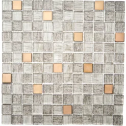 House Of Mosaics Copper Antwerp Mosaic Tile (Sample Only) - 150 X 110mm
