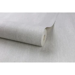 Grandeco Royal House Fabric Plain Grey Wallpaper -Home Improvement 12830403 1234875702140025