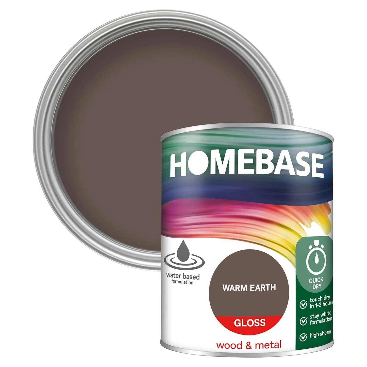 Homebase Interior Quick Dry Gloss Paint Warm Earth - 750ml 3 Homebase Interior Quick Dry Gloss Paint Warm Earth - 750ml