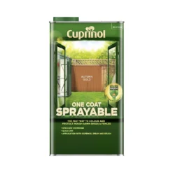 Cuprinol One Coat Sprayable Shed & Fence Paint - Autumn Gold - 5L