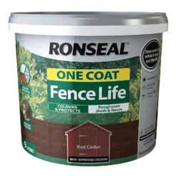 Ronseal One Coat Fence Life Paint Red Cedar - 9L -Home Improvement 12837604 1044942087320246