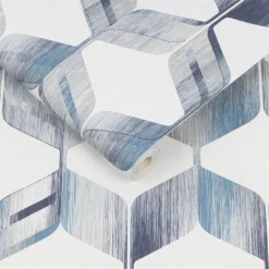 Fresco Maya Wallpaper - Blue -Home Improvement 12837893 8214833225464385