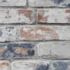 Fresco Distressed Brick Wallpaper - Navy & Red -Home Improvement 12838042 1034831967585718