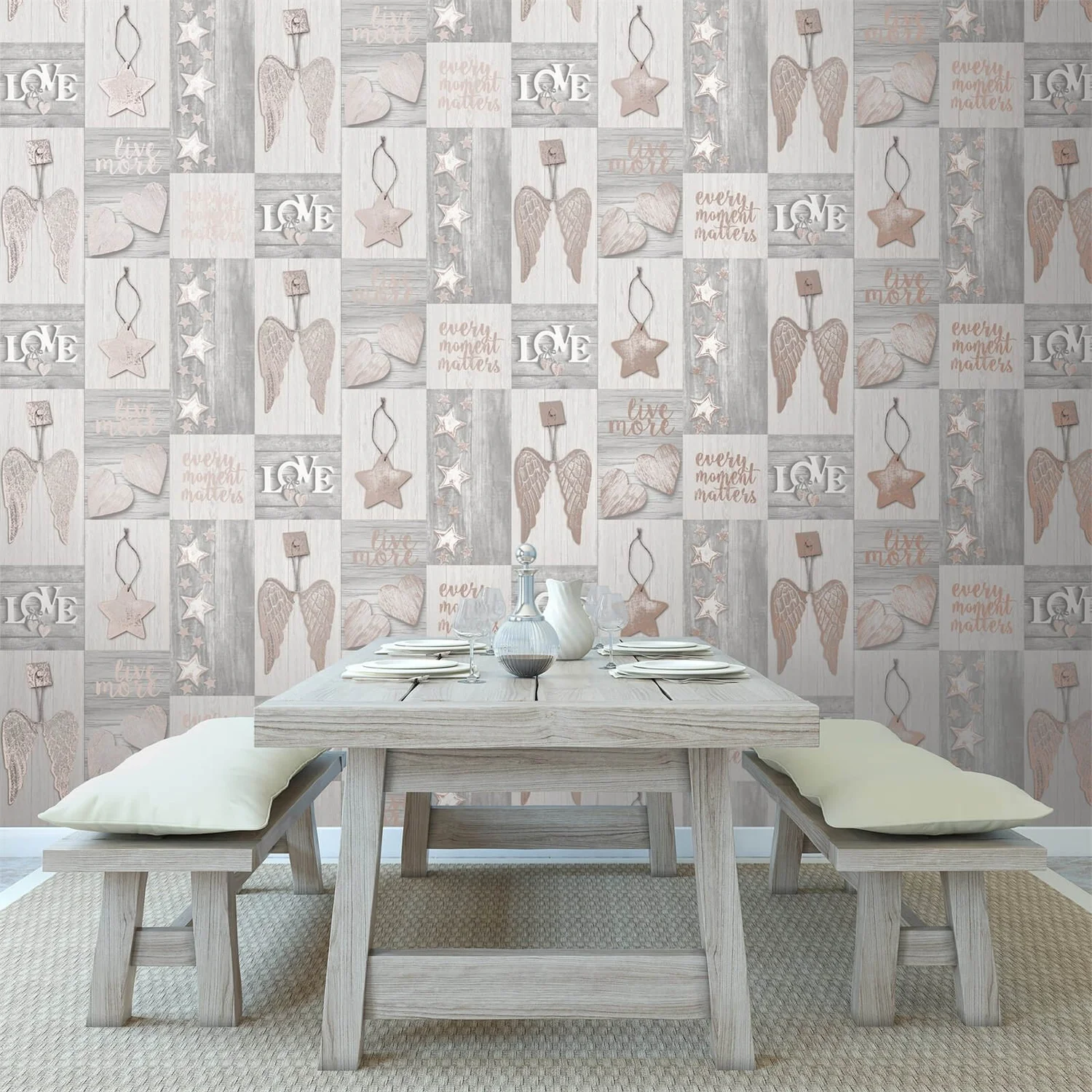 Fresco Starlight Home Rose Gold Wallpaper 4 Fresco Starlight Home Rose Gold Wallpaper - Image 2
