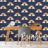 Belgravia Decor Rainbow Navy Wallpaper (supporting NHS Charities)