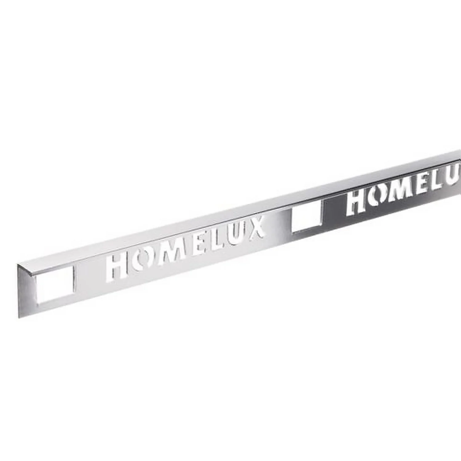 Homelux 8mm Straight Edge Tile Trim - Silver Effect - 1.83m 3 Homelux 8mm Straight Edge Tile Trim - Silver Effect - 1.83m