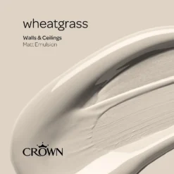 Crown Walls & Ceilings Matt Emulsion Paint Wheatgrass - 5L 17 Crown Walls & Ceilings Matt Emulsion Paint Wheatgrass - 5L -Home Improvement 12839160 1204969530214698