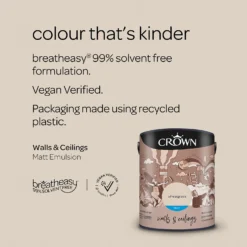 Crown Walls & Ceilings Matt Emulsion Paint Wheatgrass - 5L 15 Crown Walls & Ceilings Matt Emulsion Paint Wheatgrass - 5L -Home Improvement 12839160 1404969530061812