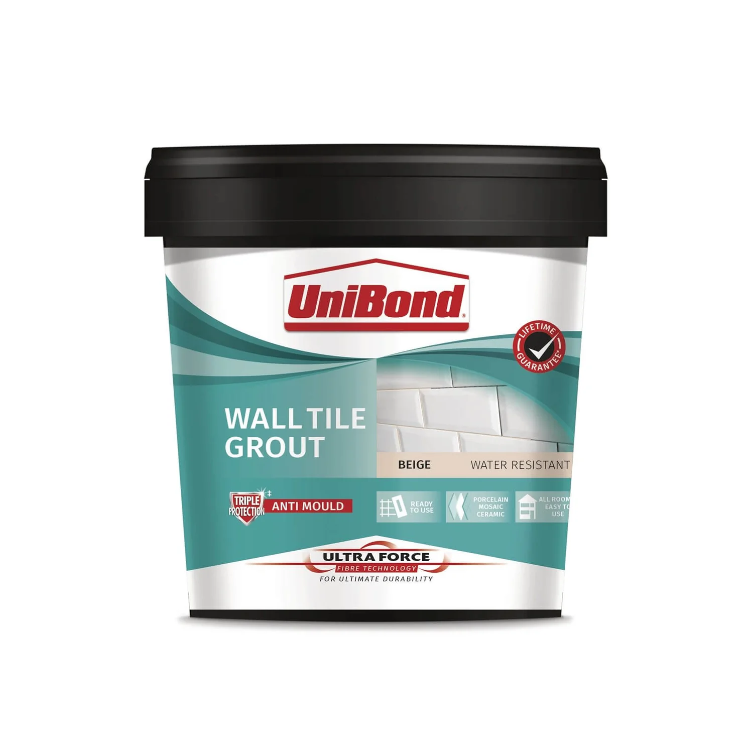 UniBond UltraForce Wall Tile Grout Beige 1.38kg 3 UniBond UltraForce Wall Tile Grout Beige 1.38kg