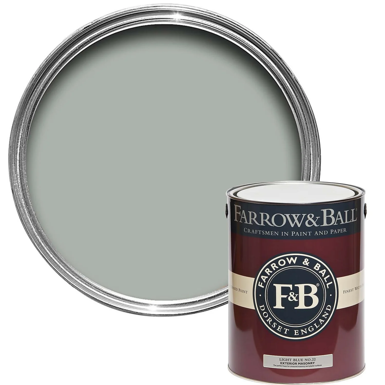 Farrow & Ball Exterior Masonry Light Blue - 5L 3 Farrow & Ball Exterior Masonry Light Blue - 5L