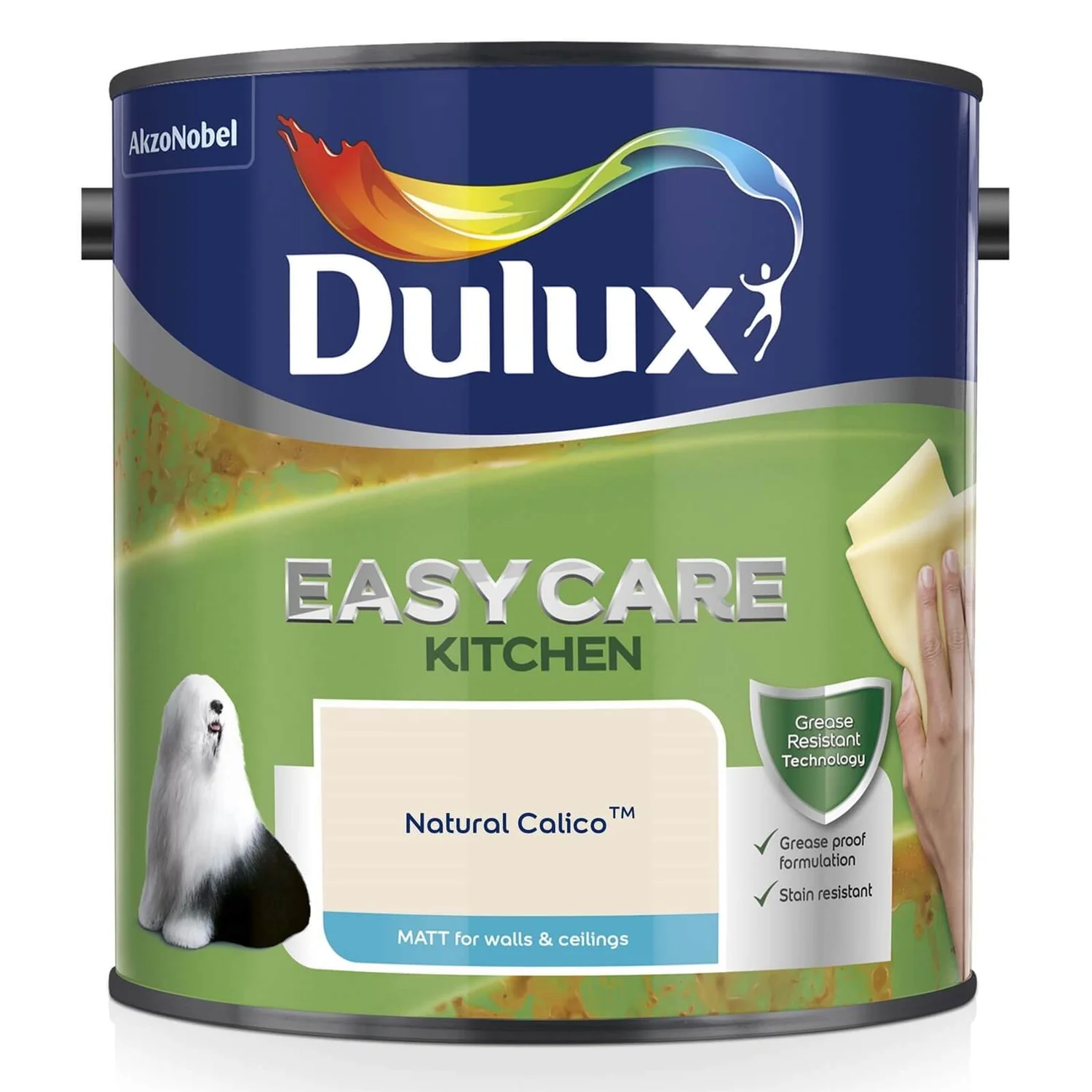 Dulux Easycare Kitchen Natural Calico - Matt Emulsion Paint - 2.5L 4 Dulux Easycare Kitchen Natural Calico - Matt Emulsion Paint - 2.5L - Image 2