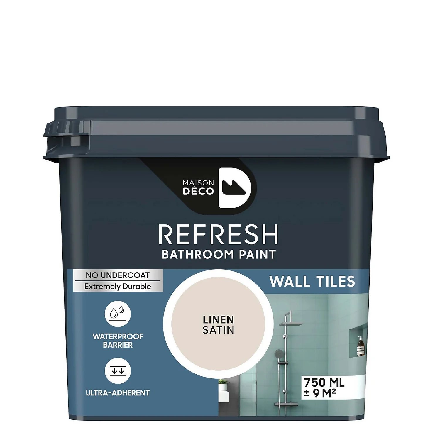 Maison Deco Refresh Bathroom Wall Tile Paint Linen - 750ml 3 Maison Deco Refresh Bathroom Wall Tile Paint Linen - 750ml