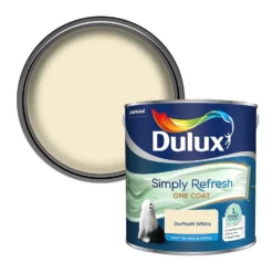Dulux Simply Refresh One Coat Matt Emulsion Paint Daffodil White - 2.5L