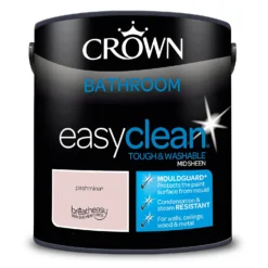 Crown Easyclean® Mouldguard+ Bathroom Mid Sheen Washable Multi Surface Paint Pashmina® - 2.5L -Home Improvement 12886768 1204853415940380