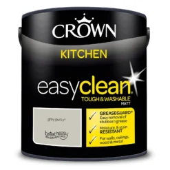 Crown Easyclean®Greaseguard+ Kitchen Matt Washable Multi Surface Paint Grey Putty® - 2.5 L 15 Crown Easyclean®Greaseguard+ Kitchen Matt Washable Multi Surface Paint Grey Putty® - 2.5 L -Home Improvement 12886961 9964853416487193
