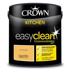 Crown Easyclean®Greaseguard+ Kitchen Matt Washable Multi Surface Paint Mustard Jar® - 2.5L -Home Improvement 12886970 8824853416591254