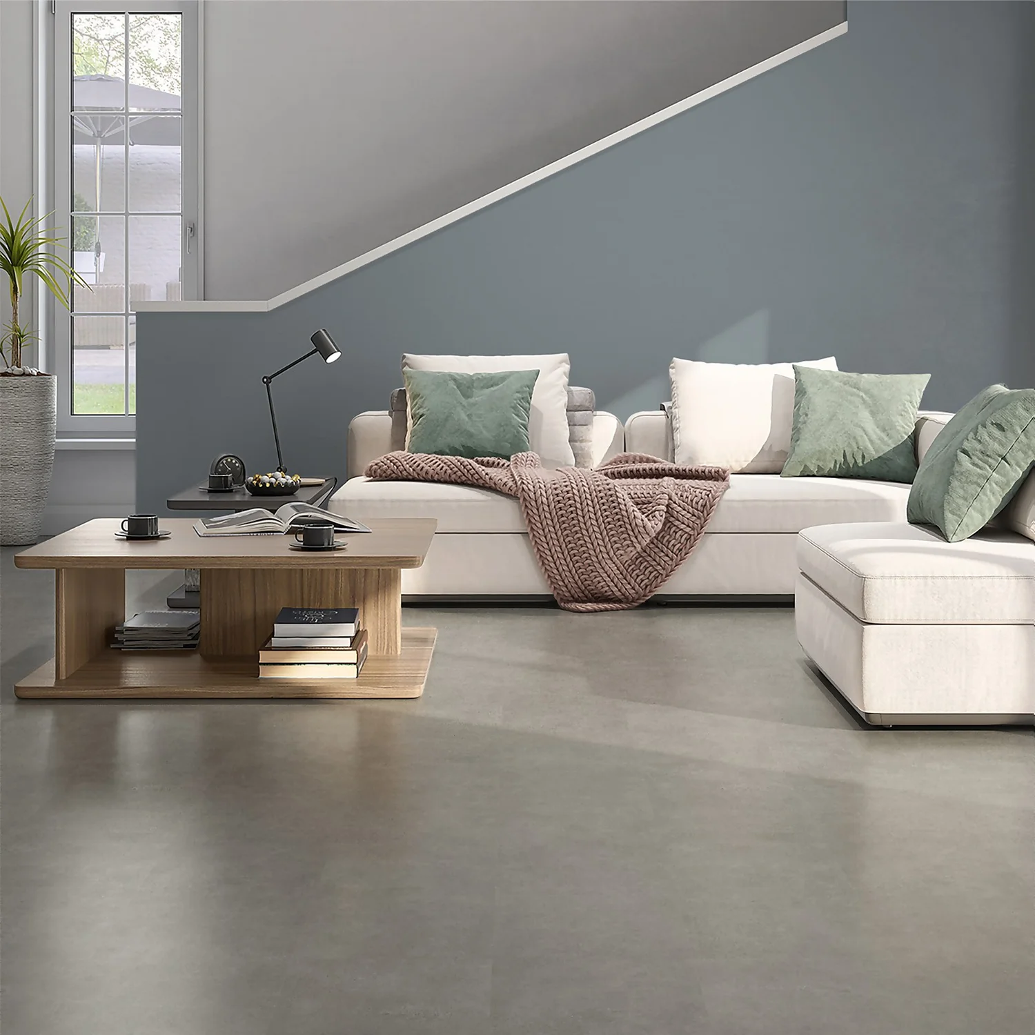 Plancs Slate Self-Adhesive Vinyl Floor Tile - 5pc Pack Covers 0.93sqm 4 Plancs Slate Self-Adhesive Vinyl Floor Tile - 5pc Pack Covers 0.93sqm - Image 2