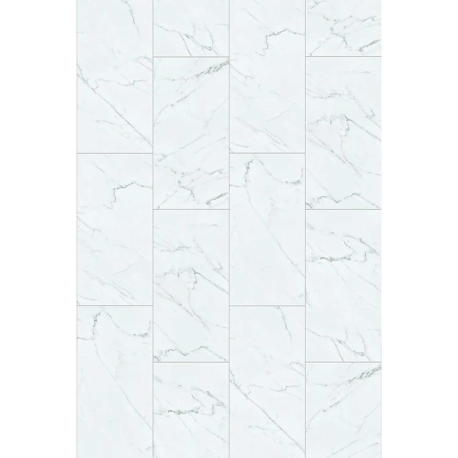 Plancs White Marble Self-Adhesive Vinyl Floor Tile - 5pc Pack Covers 0.93sqm 3 Plancs White Marble Self-Adhesive Vinyl Floor Tile - 5pc Pack Covers 0.93sqm