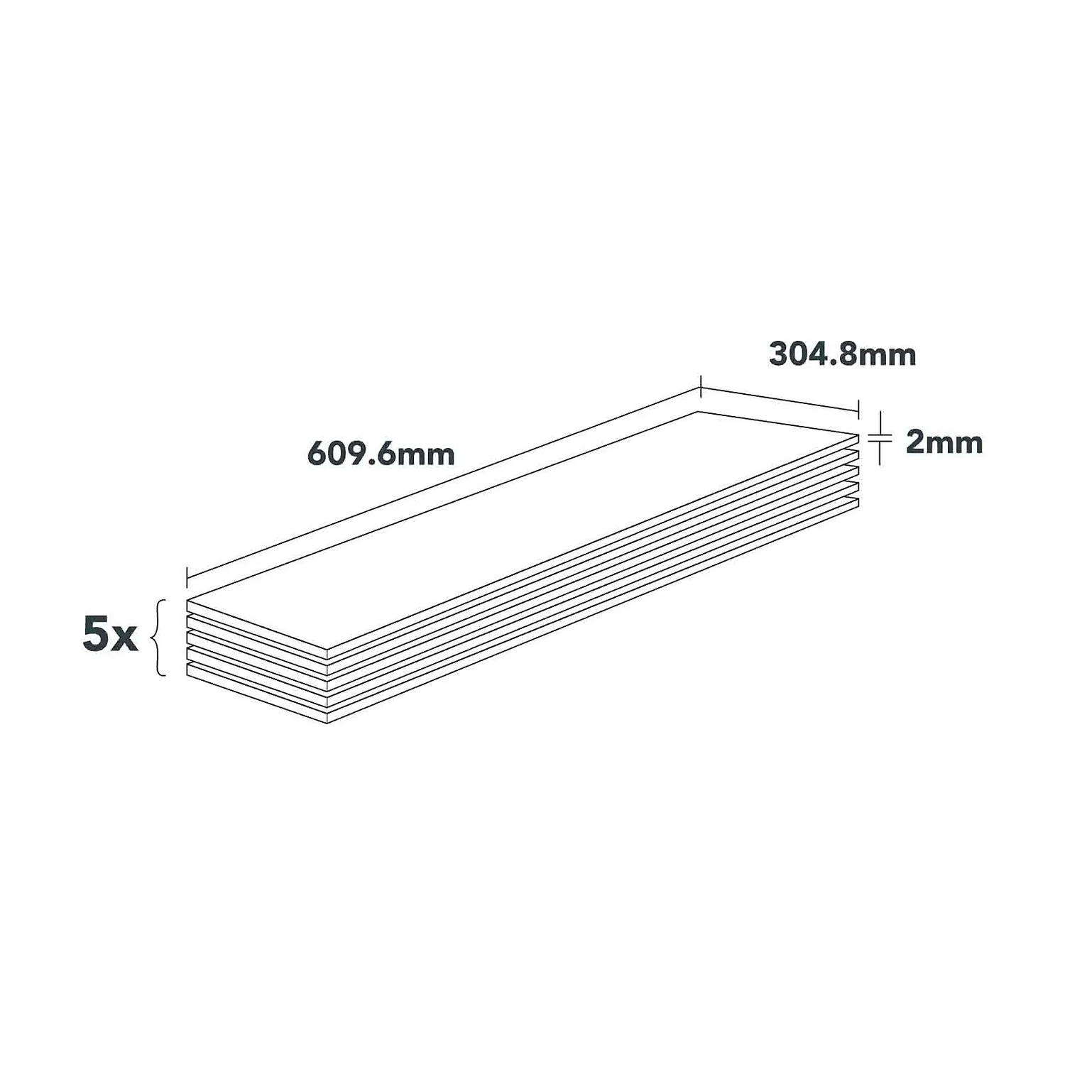 Plancs Granite Self-Adhesive Vinyl Floor Tile - 5pc Pack Covers 0.93sqm 6 Plancs Granite Self-Adhesive Vinyl Floor Tile - 5pc Pack Covers 0.93sqm - Image 4