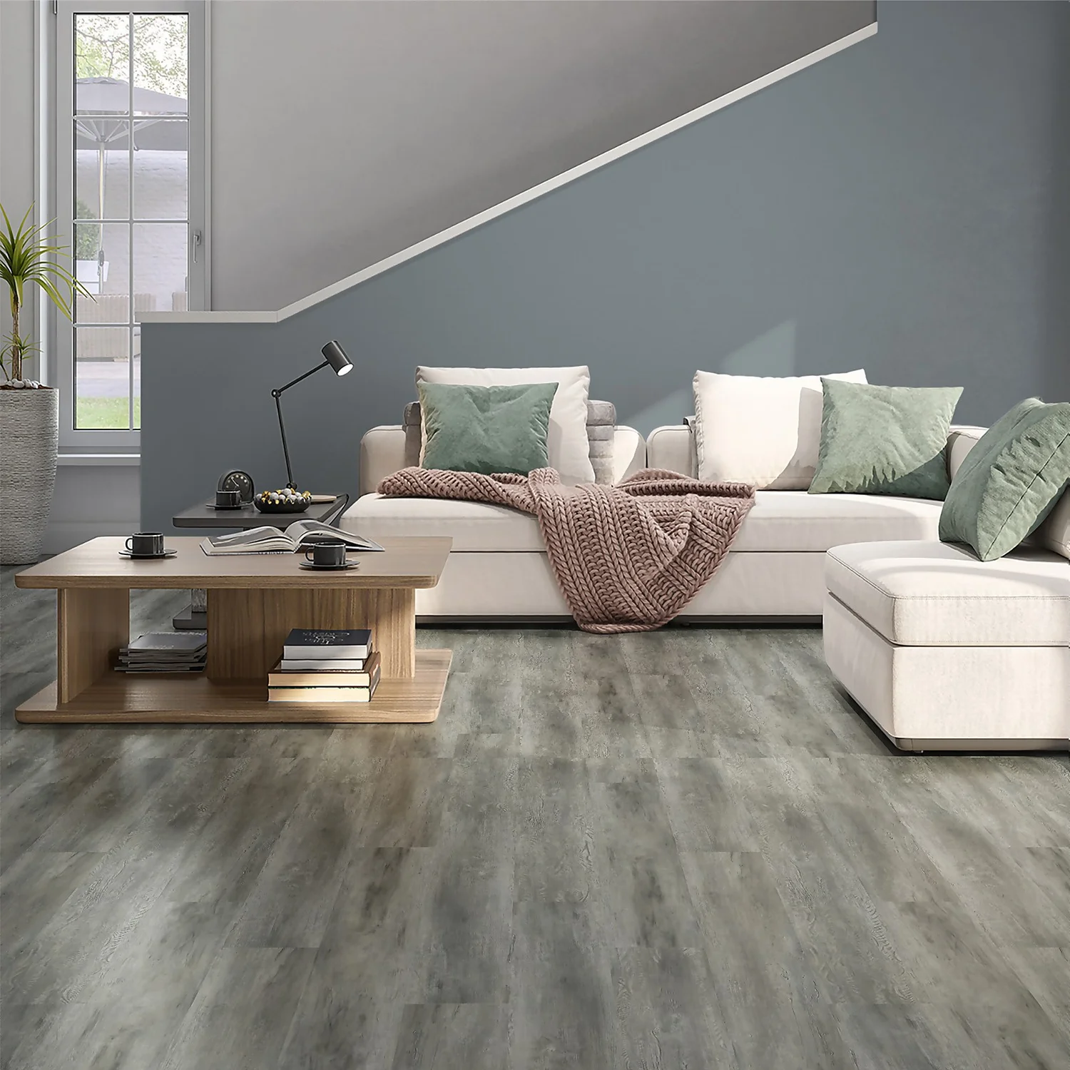 Plancs Grey Oak Self-Adhesive Vinyl Floor Plank - 8pc Pack Covers 1.11sqm 4 Plancs Grey Oak Self-Adhesive Vinyl Floor Plank - 8pc Pack Covers 1.11sqm - Image 2
