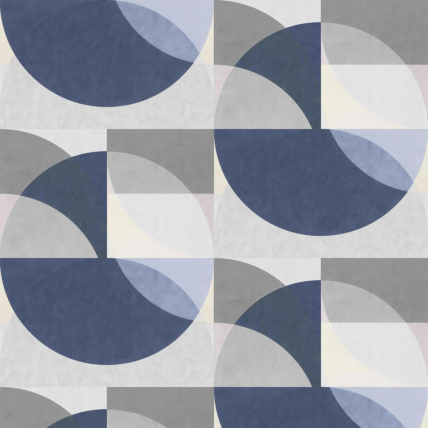 Elle Decoration Geometric Blue Grey Cream Wallpaper 3 Elle Decoration Geometric Blue Grey Cream Wallpaper