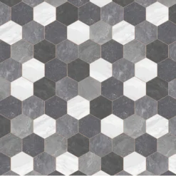 None Pembroke Hex Vinyl Sheet Flooring - 3x2m Roll -Home Improvement 13053379 1535002420221576
