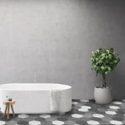 None Pembroke Hex Vinyl Sheet Flooring - 3x2m Roll -Home Improvement 13053379 4915002420199610