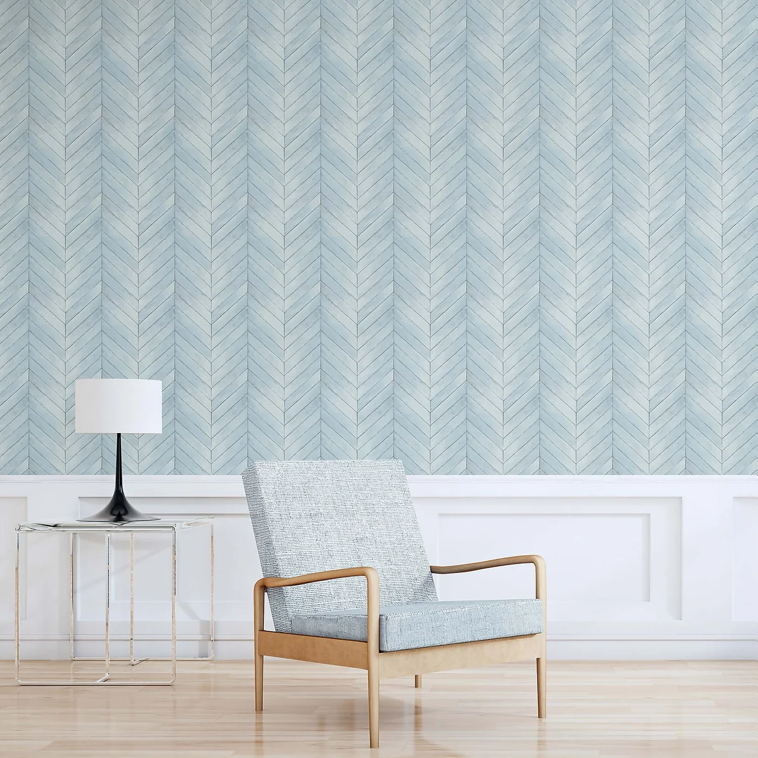 Organic Textures Chevron Wood Turquoise Wallpaper 4 Organic Textures Chevron Wood Turquoise Wallpaper - Image 2