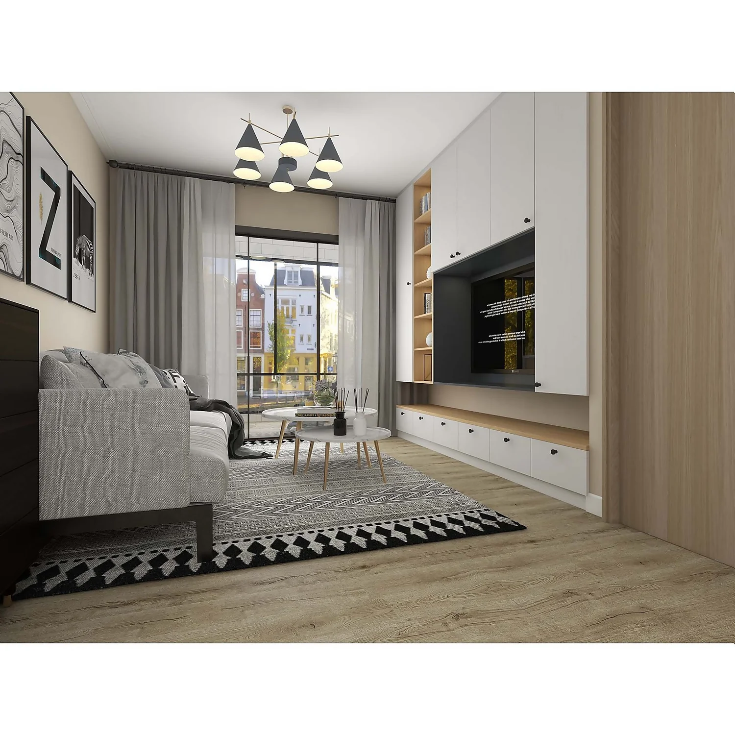 None Rigid Core Luxury Vinyl Flooring Coastal Sand Plank 5 None Rigid Core Luxury Vinyl Flooring Coastal Sand Plank - Image 3